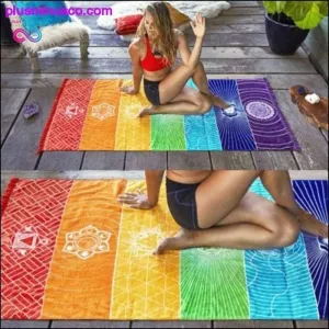 1Pcs Tassels Single Rainbow Chakra Tapestry Towel Mandala