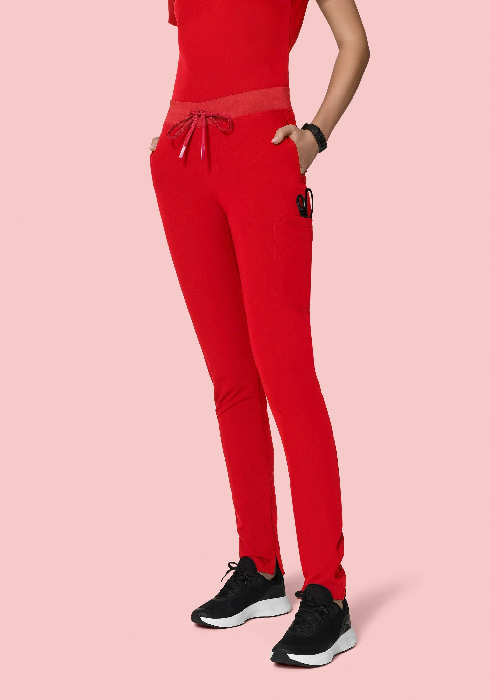 6 Pocket Slim Pants Candy Red