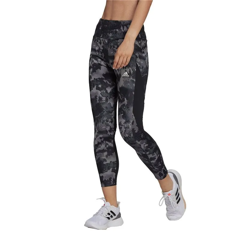 adidas All Over Print 7/8 Training Tights - Womens - Black/Grey