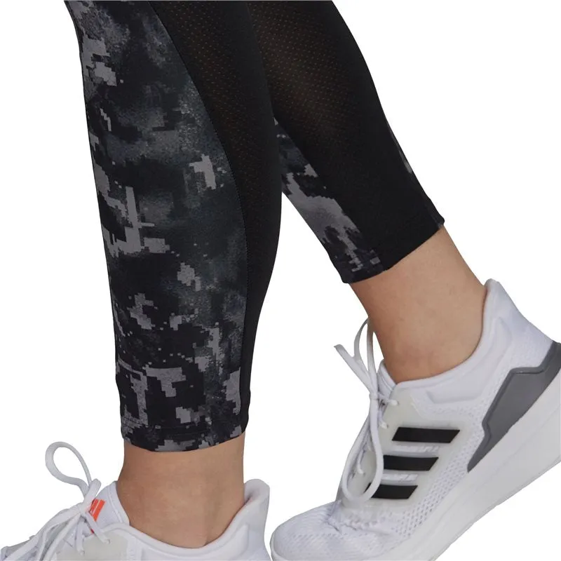 adidas All Over Print 7/8 Training Tights - Womens - Black/Grey