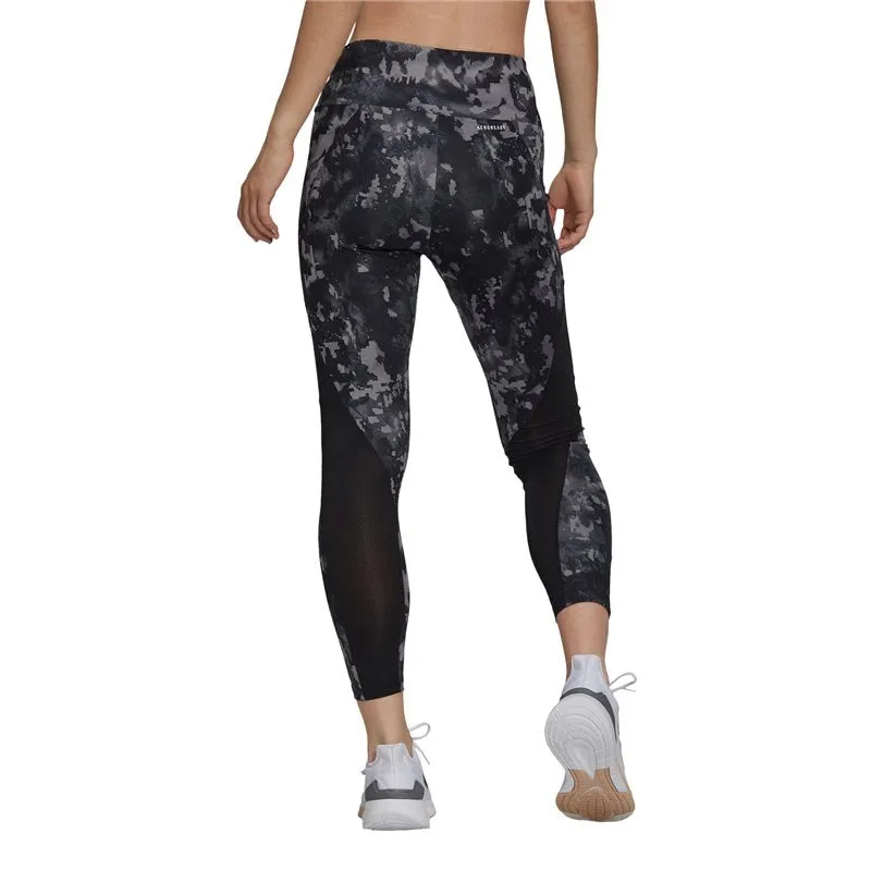 adidas All Over Print 7/8 Training Tights - Womens - Black/Grey