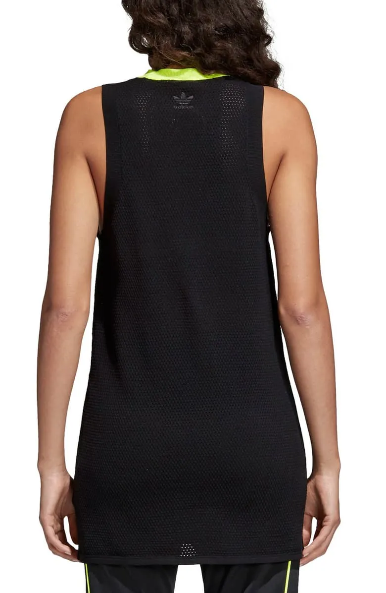 adidas Women's Originals Mesh Graphic Tank Top, Black XS