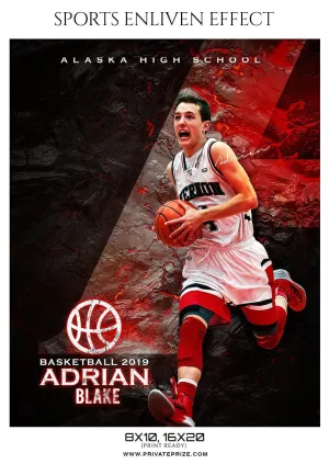 Adrian Blake - Basketball Sports Enliven Effect Photography Template