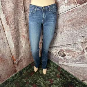 ADRIANO GOLDSCHMIED BLUE MEDIUM WASH SKINNY STEVIE JEANS SZ 25/2 D2C