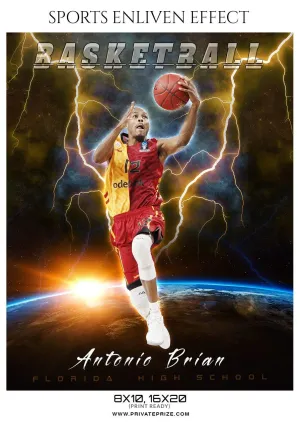 Antonio Brian - Basketball Sports Enliven Effect Photography Template