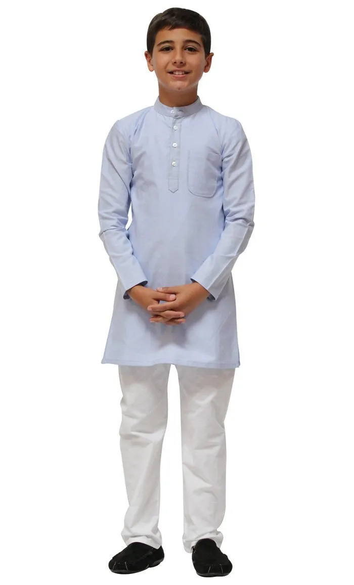 Boys Chambray Kurta Set - Final Sale