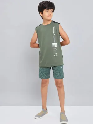 Boys Melange Slim Fit Shorts with TECHNO GUARD