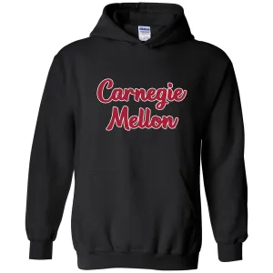 Carnegie Mellon Tartans Basic Script Heavy Blend Hoodie - Black