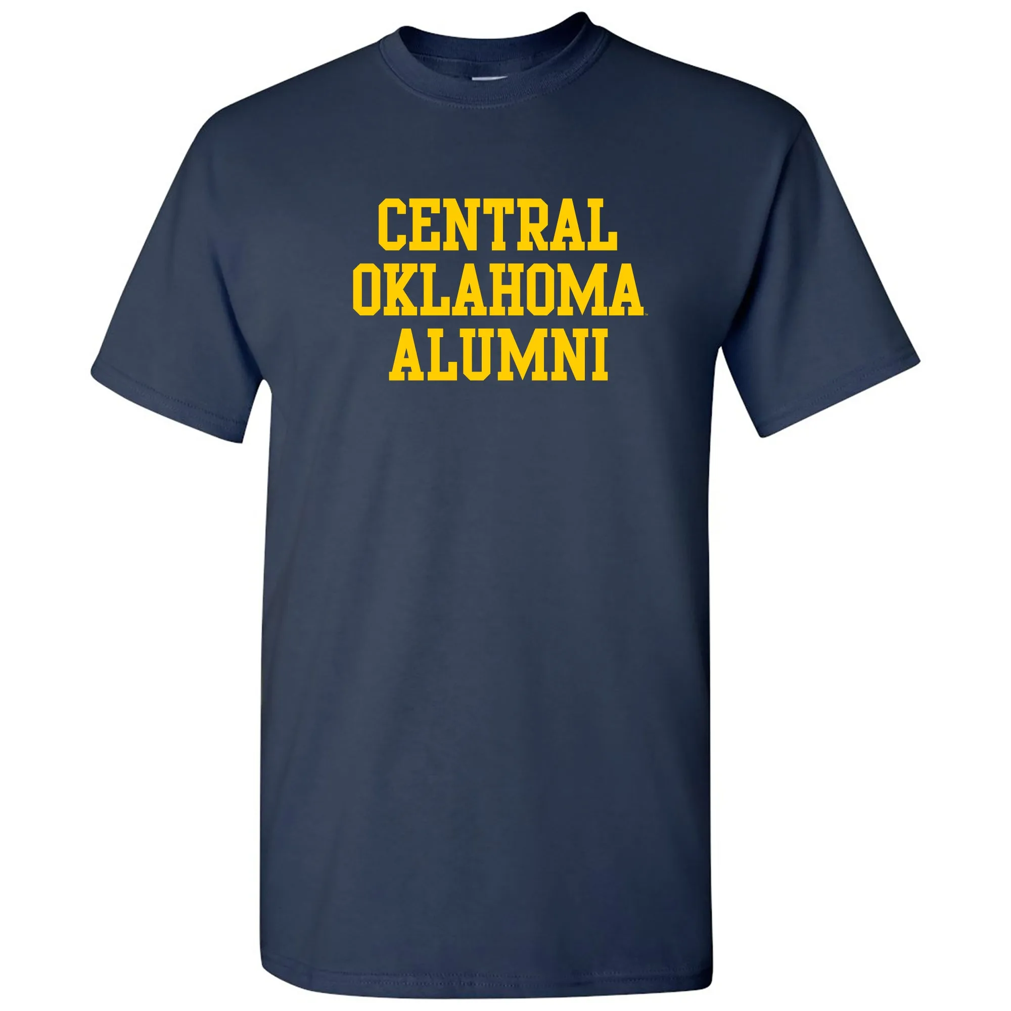 Central Oklahoma University Bronchos Basic Block Alumni Short Sleeve T Shirt - Navy