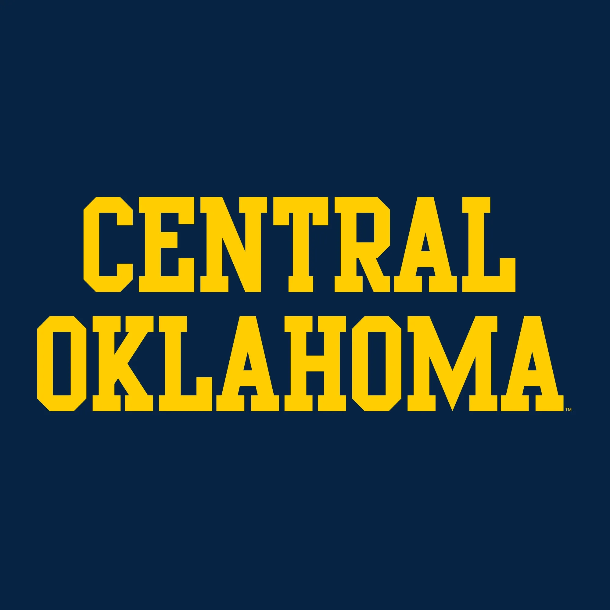 Central Oklahoma University Bronchos Basic Block Womens Short Sleeve T Shirt - Navy