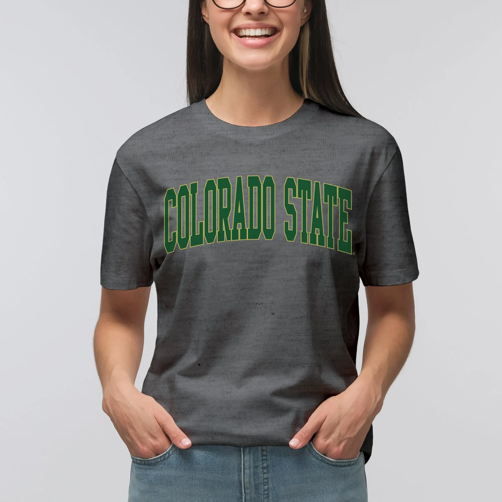 Colorado State Rams Mega Arch T-Shirt - Dark Heather