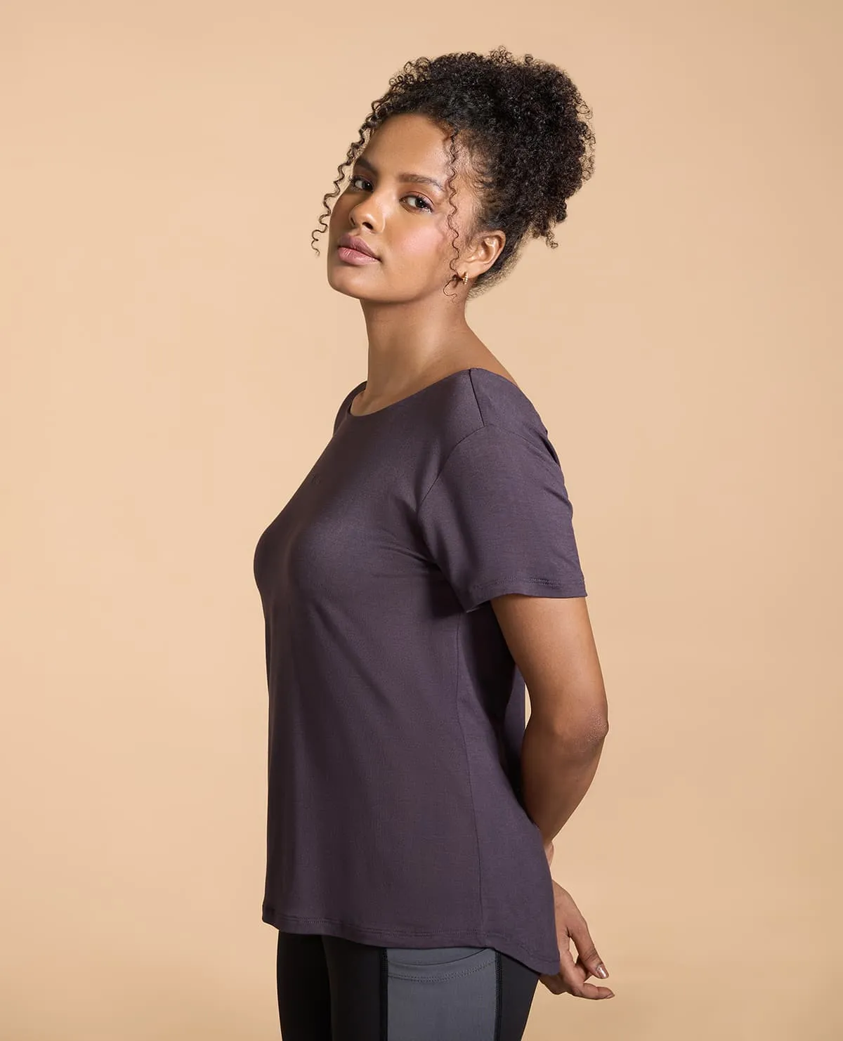 Cross Back Soft Active T-Shirt