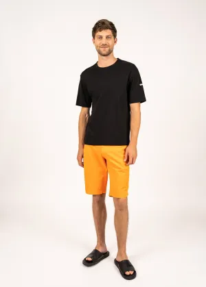 Doug straight Bermuda shorts - in cotton canvas (TANGERINE)