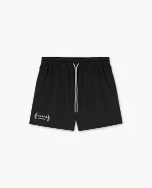 GIRLS MESH TRAINING SHORTS - BLACK