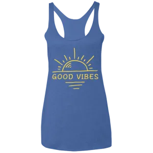 Good Vibes Sunshine Ladies' Triblend Racerback Tank