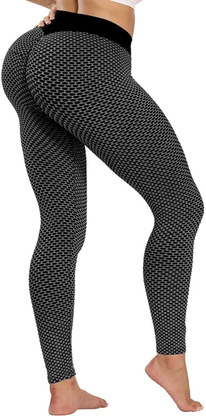 Haute Edition Women's Butt Lifting High Waist Yoga Pant Leggings with Tummy Control