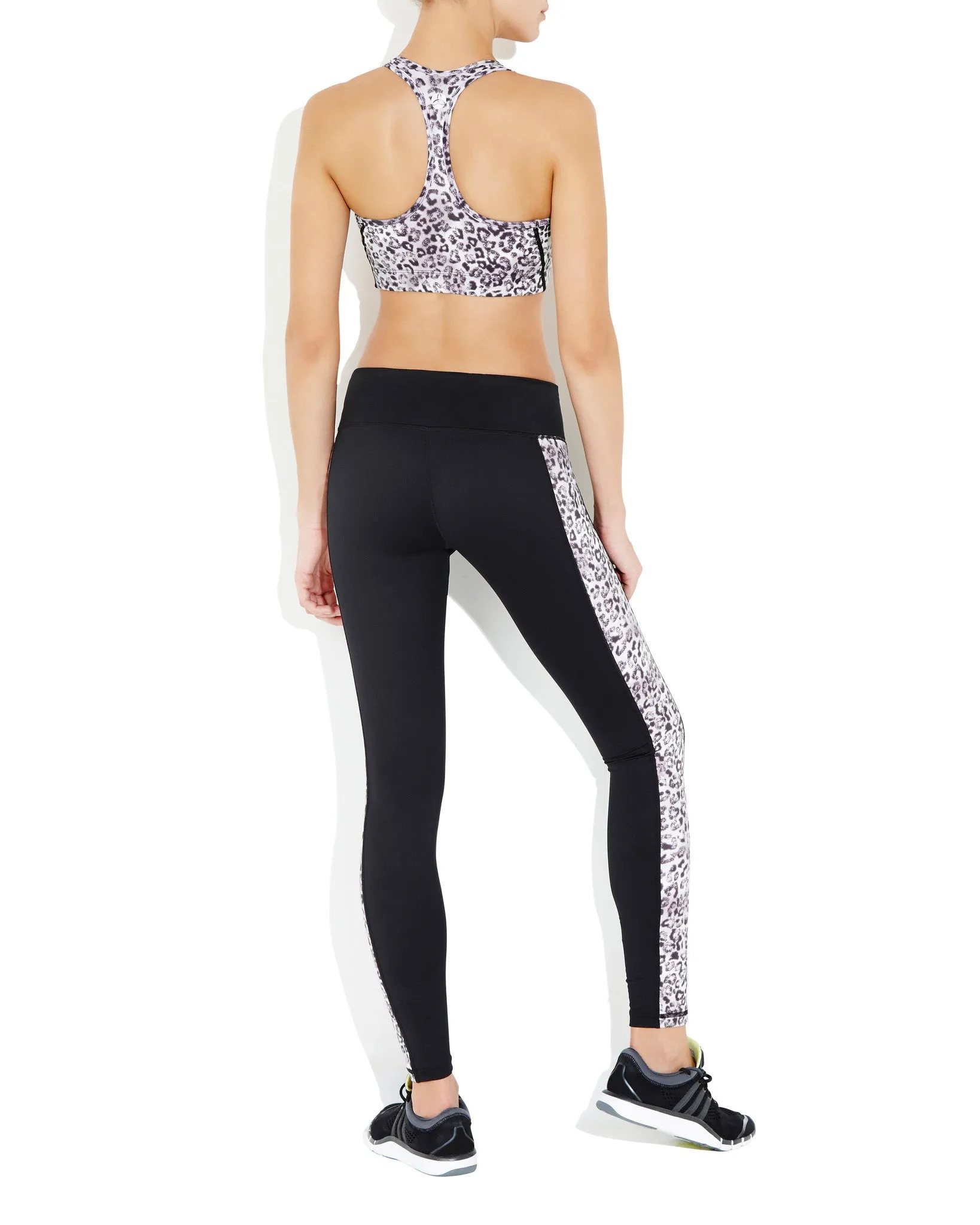 Lauren - Snow Leopard - Full Length Performance Compression Tights