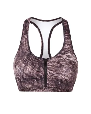 Lori - Lava - Zippered Sports Bra