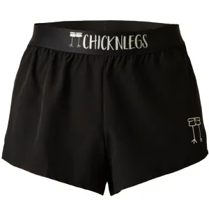 Men's Black 2" Split Shorts