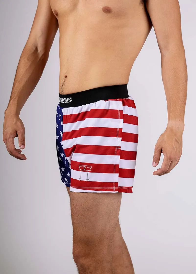 Men's USA 4" Half Split Shorts