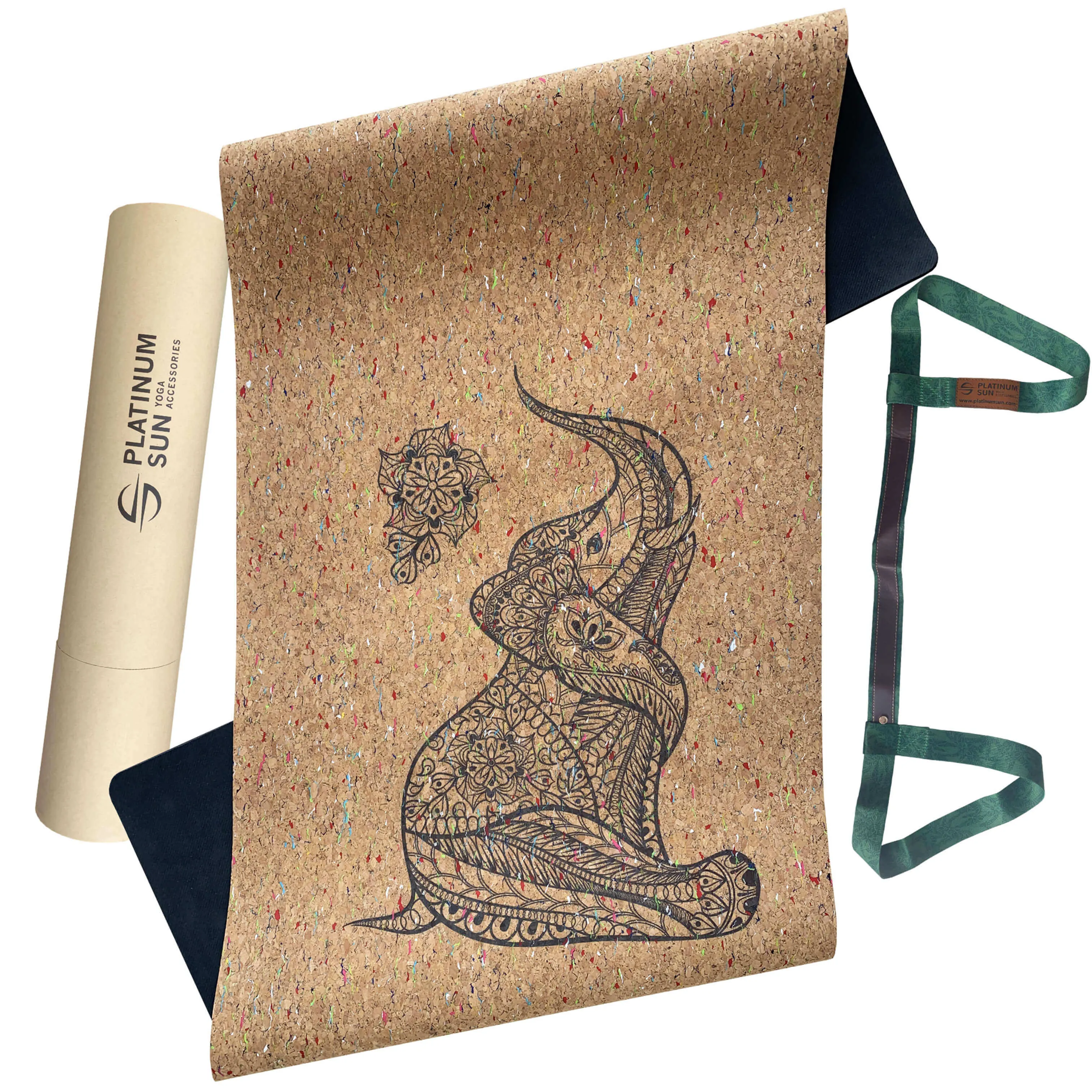 Non Slip Cork Yoga Mat | Colored Elephant