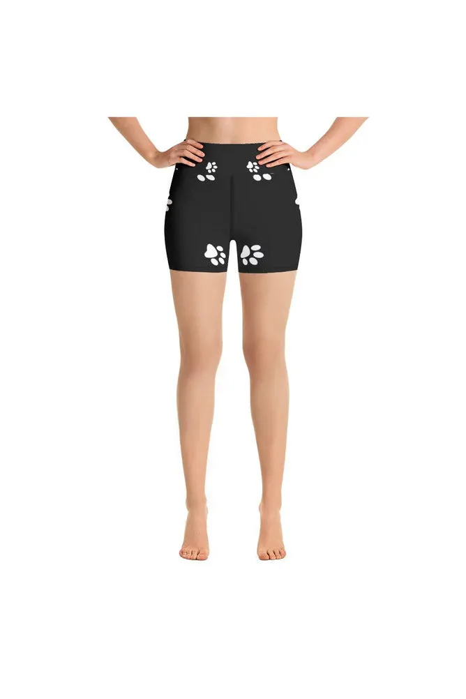 Paw Print Yoga Shorts