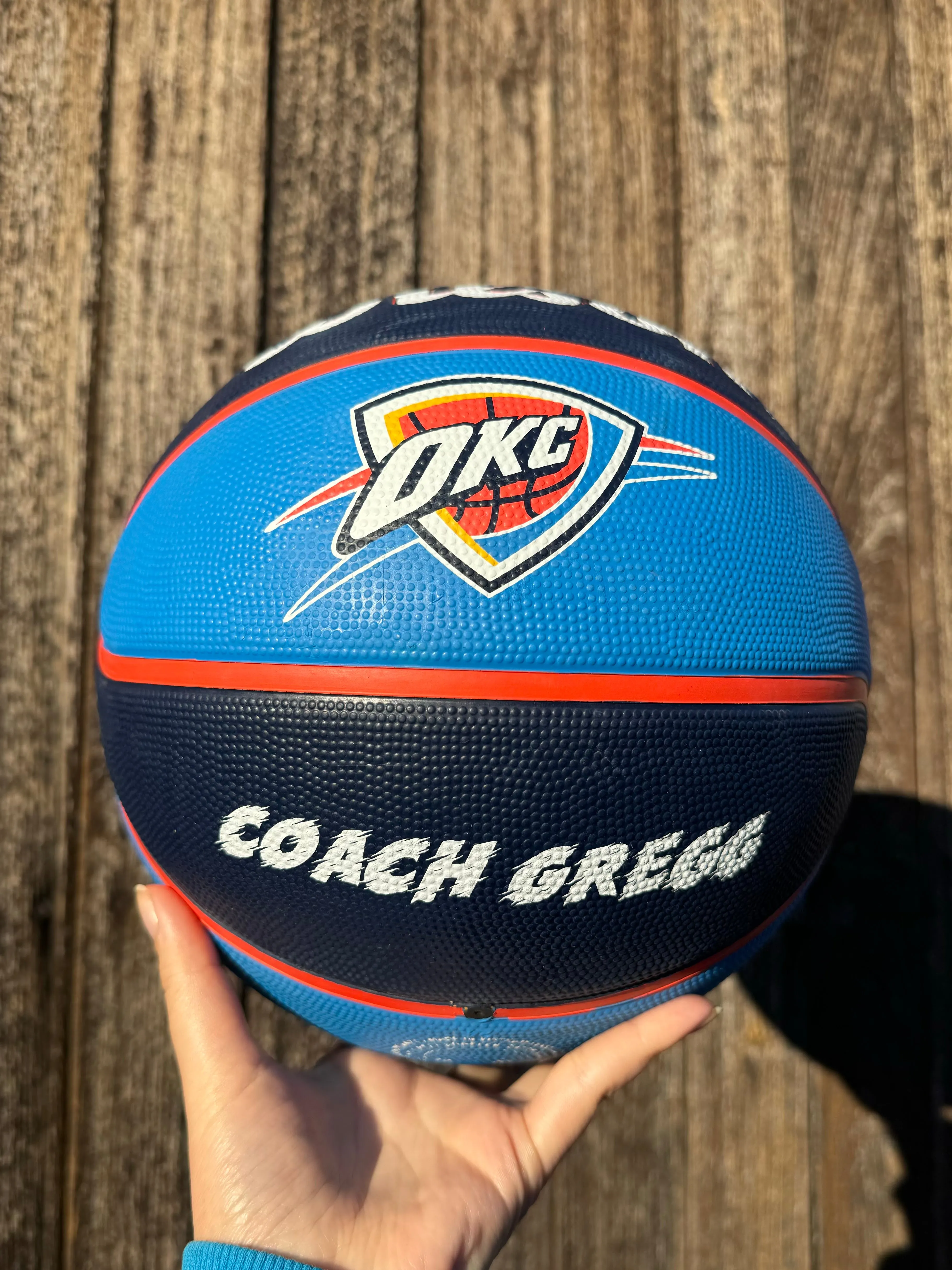 Personalised NBA Official Oklahoma Thunder Team Basketball (SIZE 7)