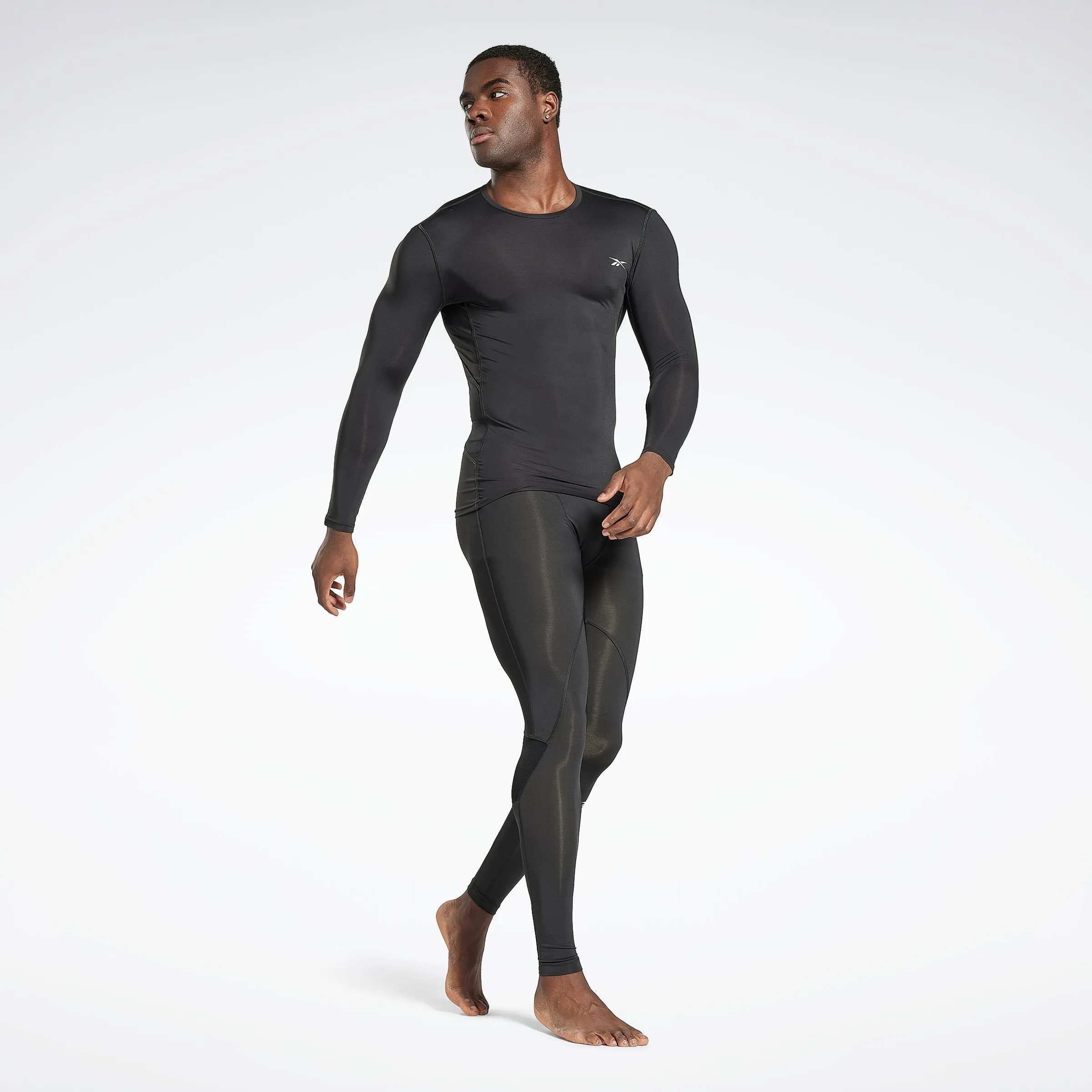 Reebok Apparel Men Workout Ready Compression Tights Nghblk