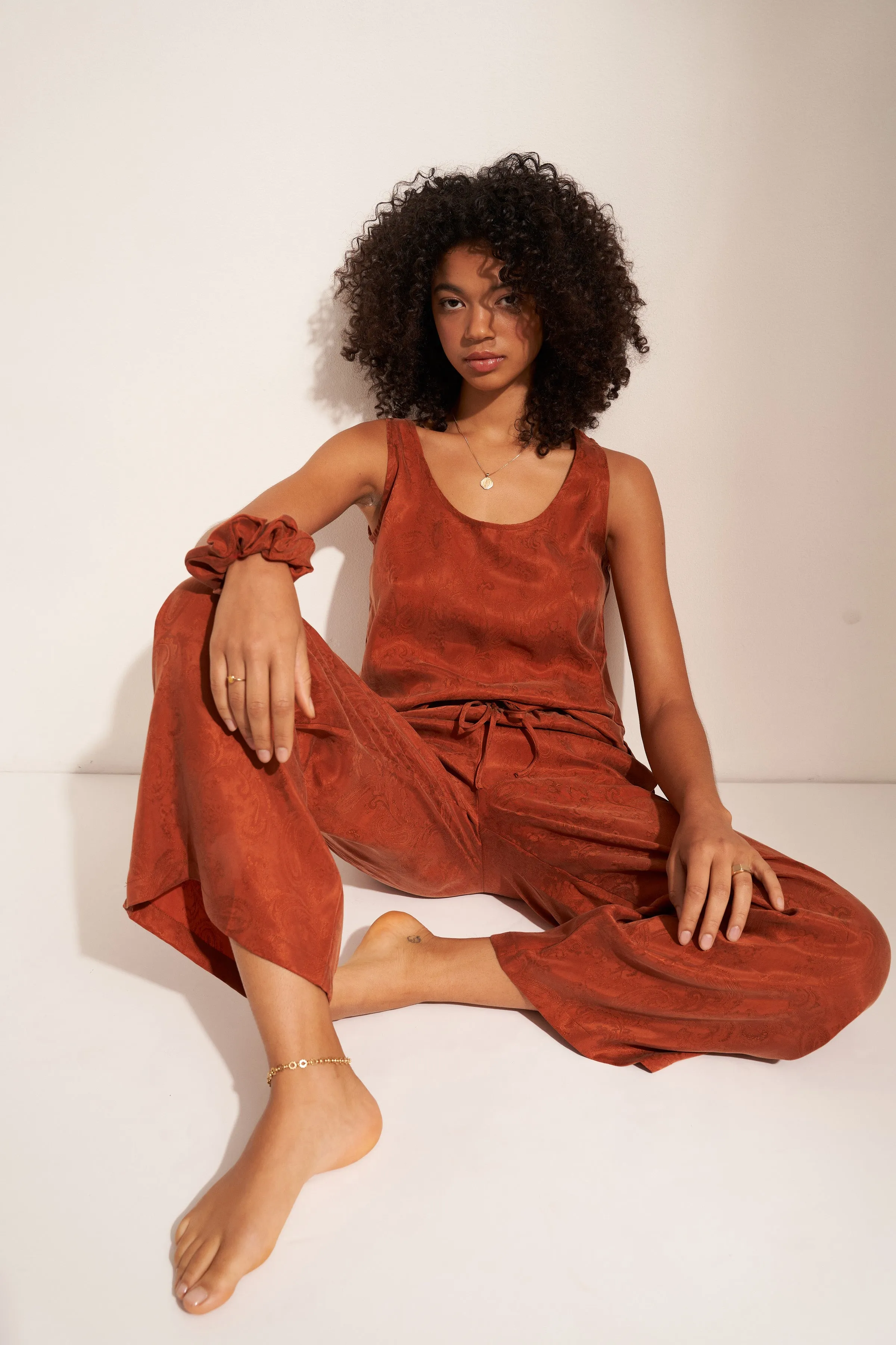 The Drawstring Pant - Cinnamon