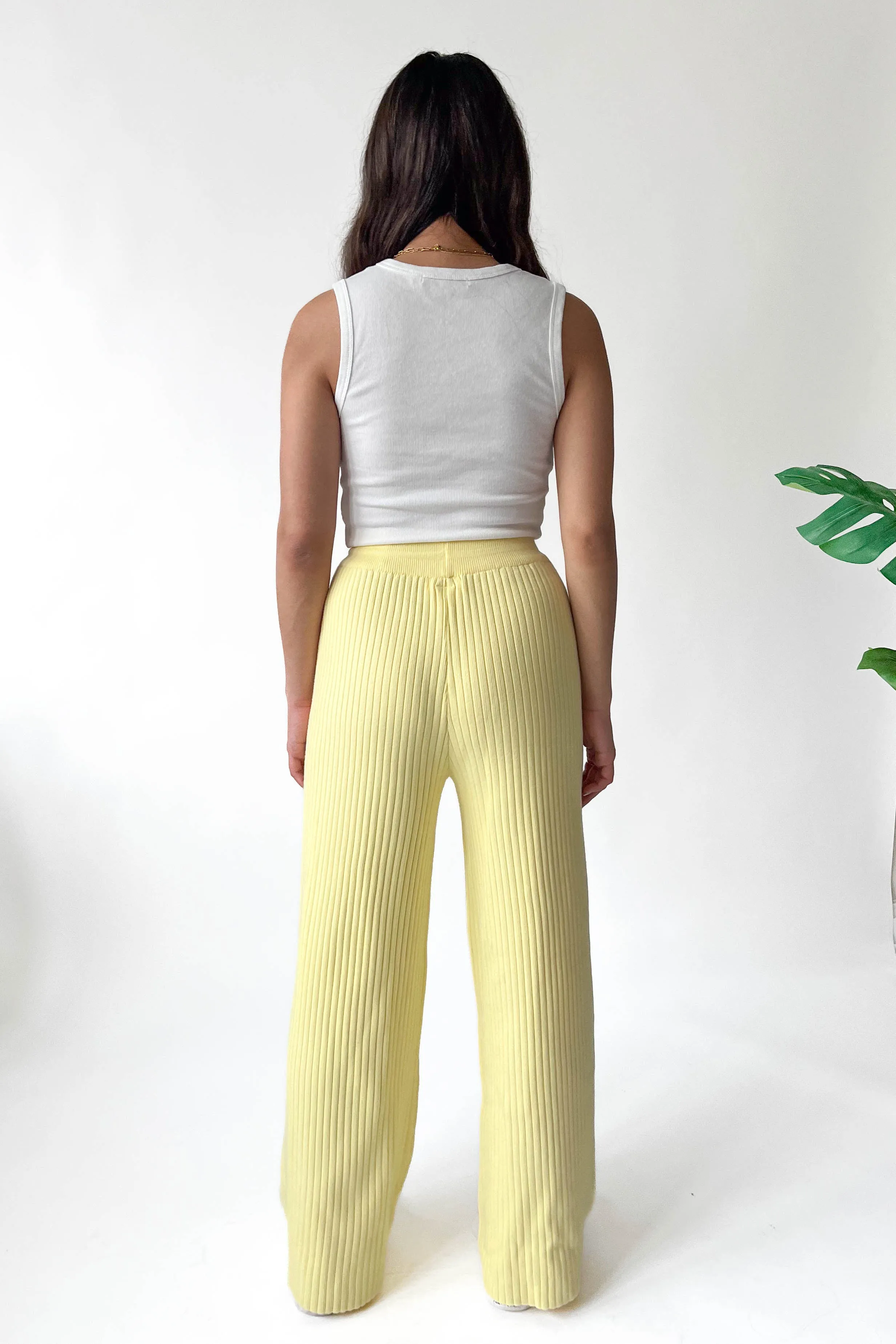 Unwritten Love Knit Pants in Yellow