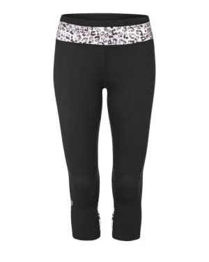 Vibeke - Snow Leopard - Performance Crop Compression Tights