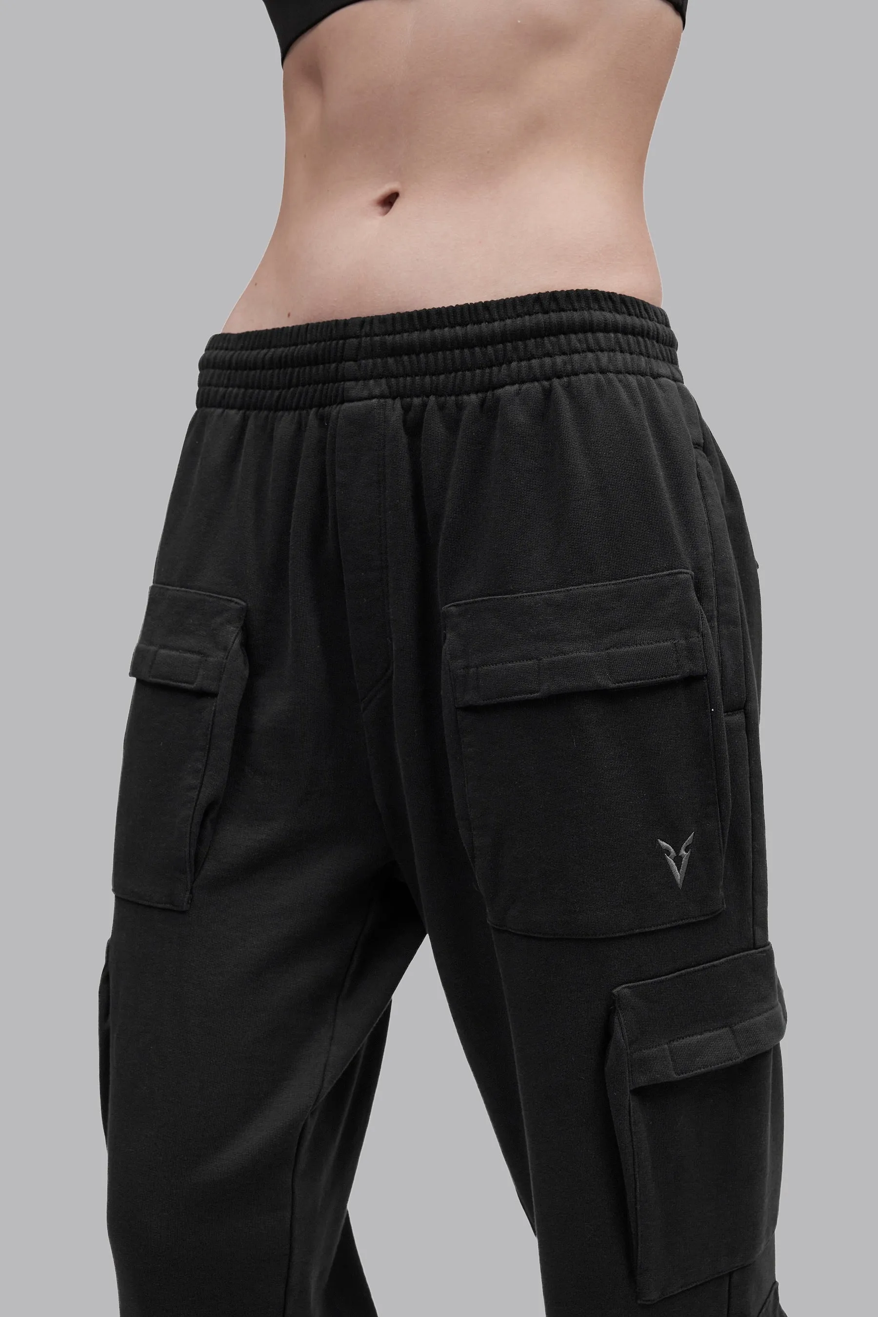 V_LYFE420 CARGO JOGGERS - Black