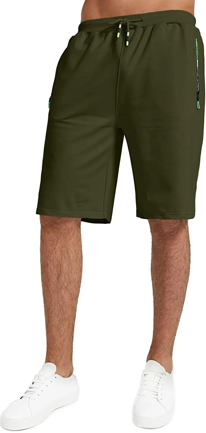 YTD Men's Shorts Casual Classic Fit Drawstring Summer Beach Shorts with Elastic Waist and Pockets