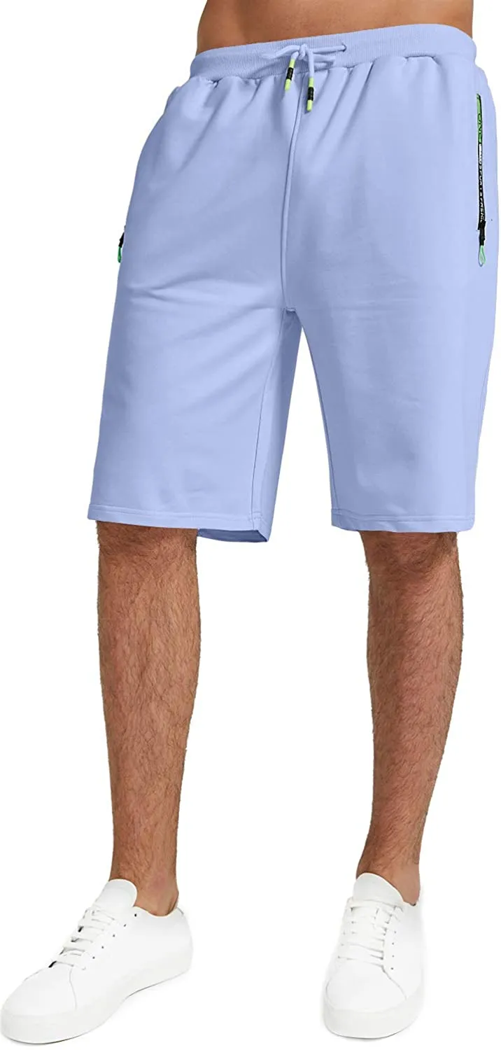 YTD Men's Shorts Casual Classic Fit Drawstring Summer Beach Shorts with Elastic Waist and Pockets